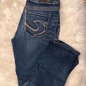 Silver Fluid Suki Denim Capri